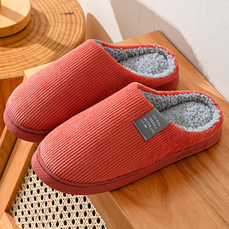 Home Indoor Wear-resistant Non Slip Cotton Slippers