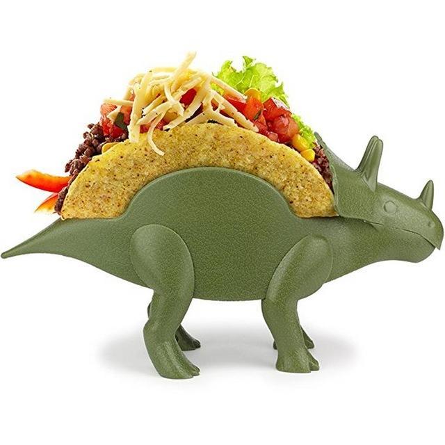 Food Grade Dinosaur Shape Plastic Food Holder Cornmeal Burritos Holder Taco Holder Food Display Holders Kitchen Food Rack Shell