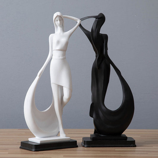 Nordic Minimalist Abstract Modern Sculpture Figure Statue Resin Crafts Home Decoration