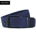 Lengthened Porous Pin Buckle Canvas Belt Men And Women Universal Belt