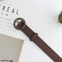Women's Bronze Sun Buckle Vintage Decorative Belt