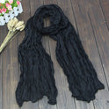 Bali Pure Cotton Yarn Fold Scarf Children Candy Color Autumn