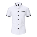 Stand Collar Men's Short Sleeve Shirt