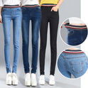 High waist pencil jeans