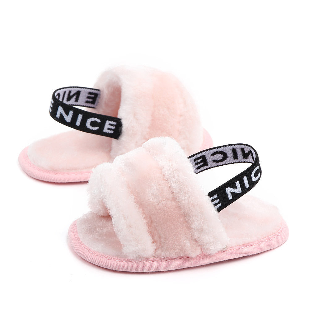 Hairy sandals Baby shoes