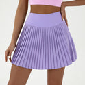 Casual Stretch High Waist Fashion Quick-drying Double-layer Pleated Skirt