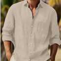 Men's Casual Solid Color Plus Size Shirt