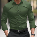 Men's Pigment Business Casual Long Sleeve Shirt