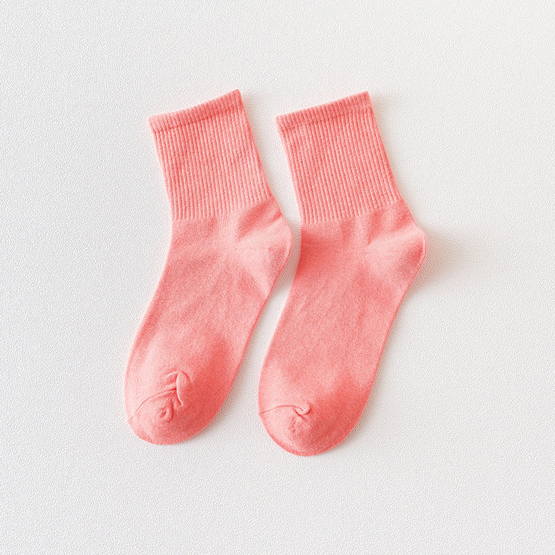 Candy Color Long Tube Cute Student Socks Casual