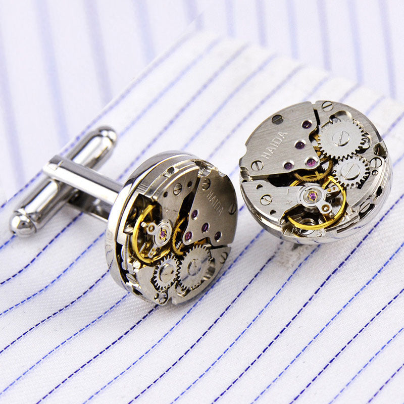 Mechanical Movement French Shirt Cufflinks