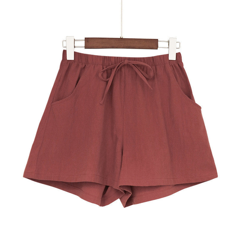 Women's cotton and linen shorts