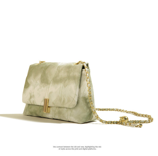 Texture Chain Crossbody Shoulder Small Square Bag