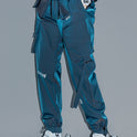 Men's Loose-thick And Padded Laser Overalls