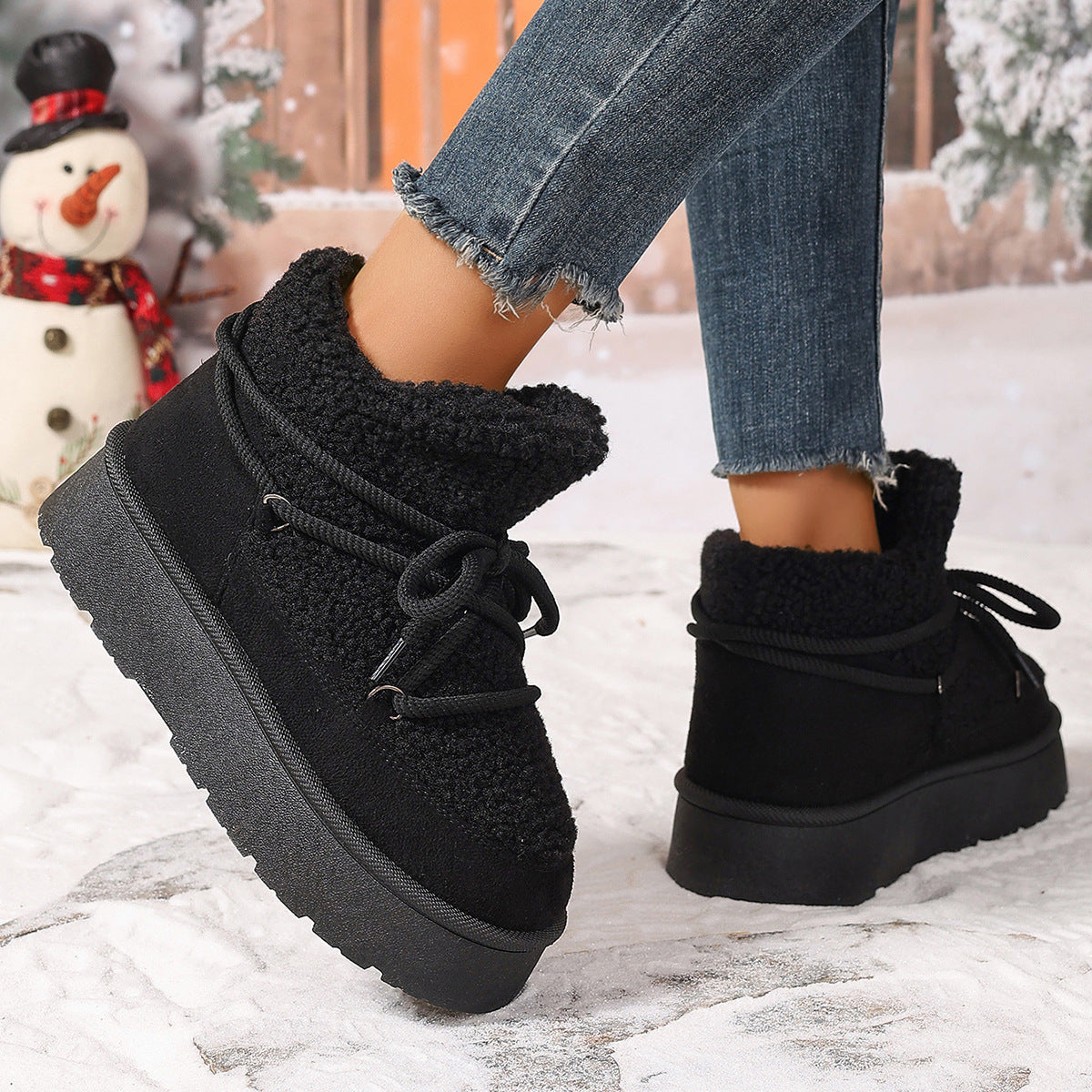 Female Height Increasing Casual Warm Short Boots