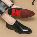 Casual Fashion Simple Lace-up Trendy Business Formal Wear Leather Shoes