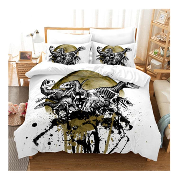 Dinosaur 3D Bedding Three-piece Home Textile Set