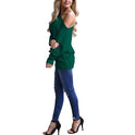 Women's Solid Color Long-sleeved Casual Loose T-shirt