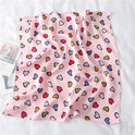 Lovely Heart Print Small Silk Scarf for Hair Tie Women Square Neck Scarves Foulard Female Bag Skinny Band Neckerchief Bandana