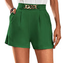 Casual Women's Elegant High Waist Crimp Straight Leg Shorts