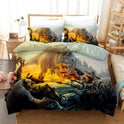 Dinosaur 3D Bedding Three-piece Home Textile Set