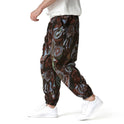 Men's Cotton And Linen Print Pencil Pants