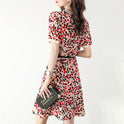 Polka Dot Mid-length Short-sleeved Women's Dress