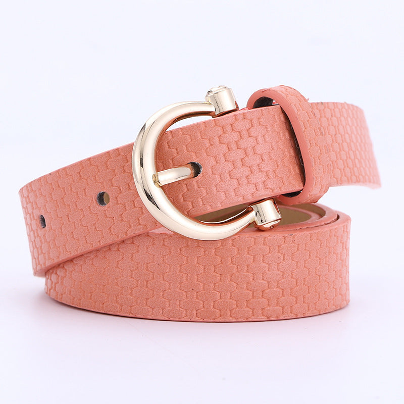 New Style Personalized Straw Mat Pattern Decorative Dress Belt