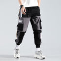 Drawstring Pants Pants Hip Hop Loose Stitching Contrast Color Casual Pants Boys Overalls