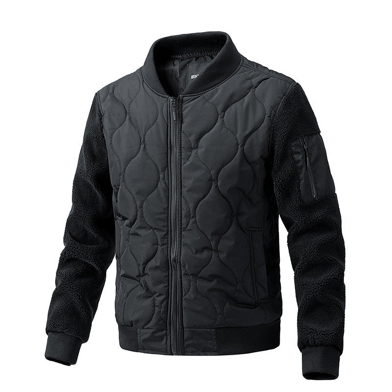 Men's Autumn And Winter Wool Zipper Jacket