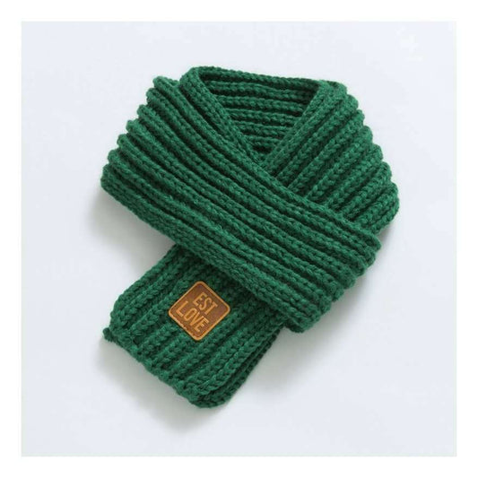 Autumn And Winter Solid Color Knitted Children's Warm Scarf