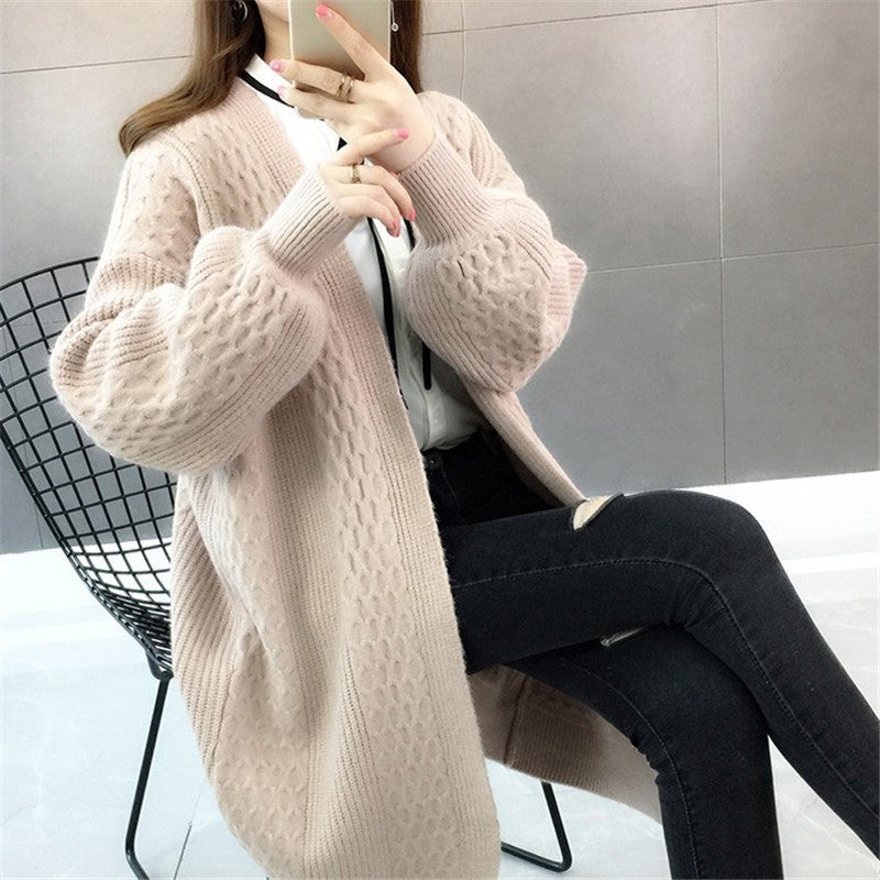 Women's Knit cardigan sweater loose coat