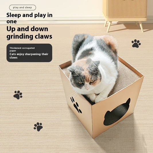 Cat Scratch Board Vertical Corrugated Paper Nest Wear-resistant No Chipping