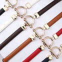 Fashion Women's Coat Decorated Leather Belt