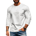 Men's Round Neck Long-sleeved T-shirt Slim Fit Breathable