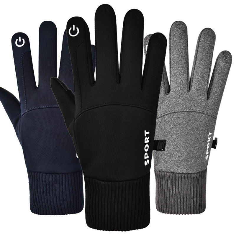 Men's Cycling Touchscreen Fleece Driving Gloves