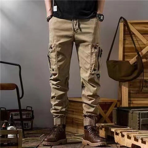 American Workwear Pants Men's Straight Functional Outdoor Tactics Casual Pants