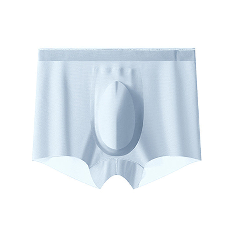 Summer Refreshing Breathable Men's Ice Silk Underwear Seamless Ultra-thin Boxers Boyshorts Shorts