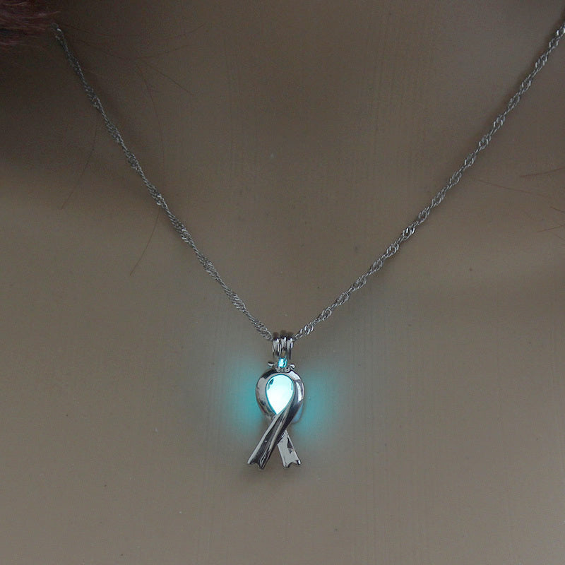 Glow-in-the-dark scarf, hollowed-out diy necklace