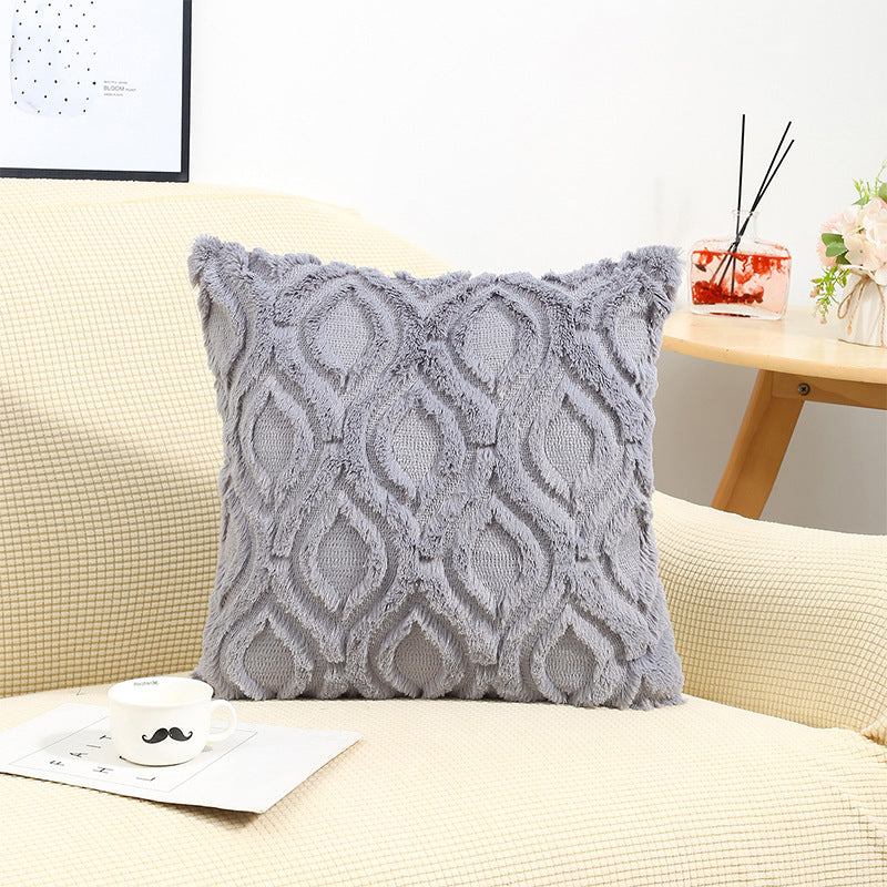 Solid Color Sofa Pillow Living Room Headrest Pillow Cover