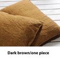 Ins Style Solid Color Linen Pillowcase Rectangular Envelope One-pair Package Thick Plain Pillow Case One Piece Dropshipping