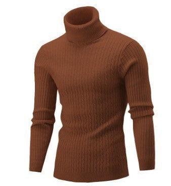 Men's Turtleneck Long Sleeve Sweater Casual Sweater Top