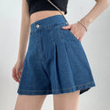 Elastic Waist Denim Shorts Women's Summer Plus Size