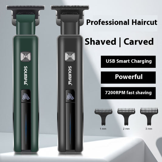 Oil Head Shaving Head Electric Hair Clipper Gradient Carving T Knife Electrical Hair Cutter