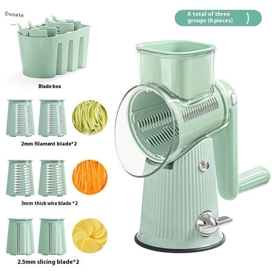 Household Vegetable Cutting Hand Roller Multifunctional Shredder