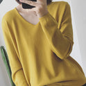 V-neck Pullover Long Sleeve Sweater