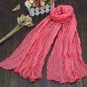 Bali Pure Cotton Yarn Fold Scarf Children Candy Color Autumn