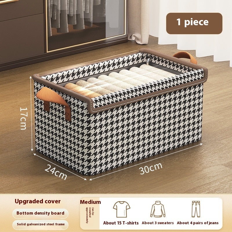 Foldable Fabric Steel Frame Non-woven Fabric Household Large Capacity Clothes Storage Box