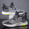 Fashion Flying Woven Breathable Running Shoes Trendy Mesh Sneakers Men