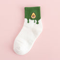 Women's Japanese Cartoon Color Matching Fruit Cotton Socks