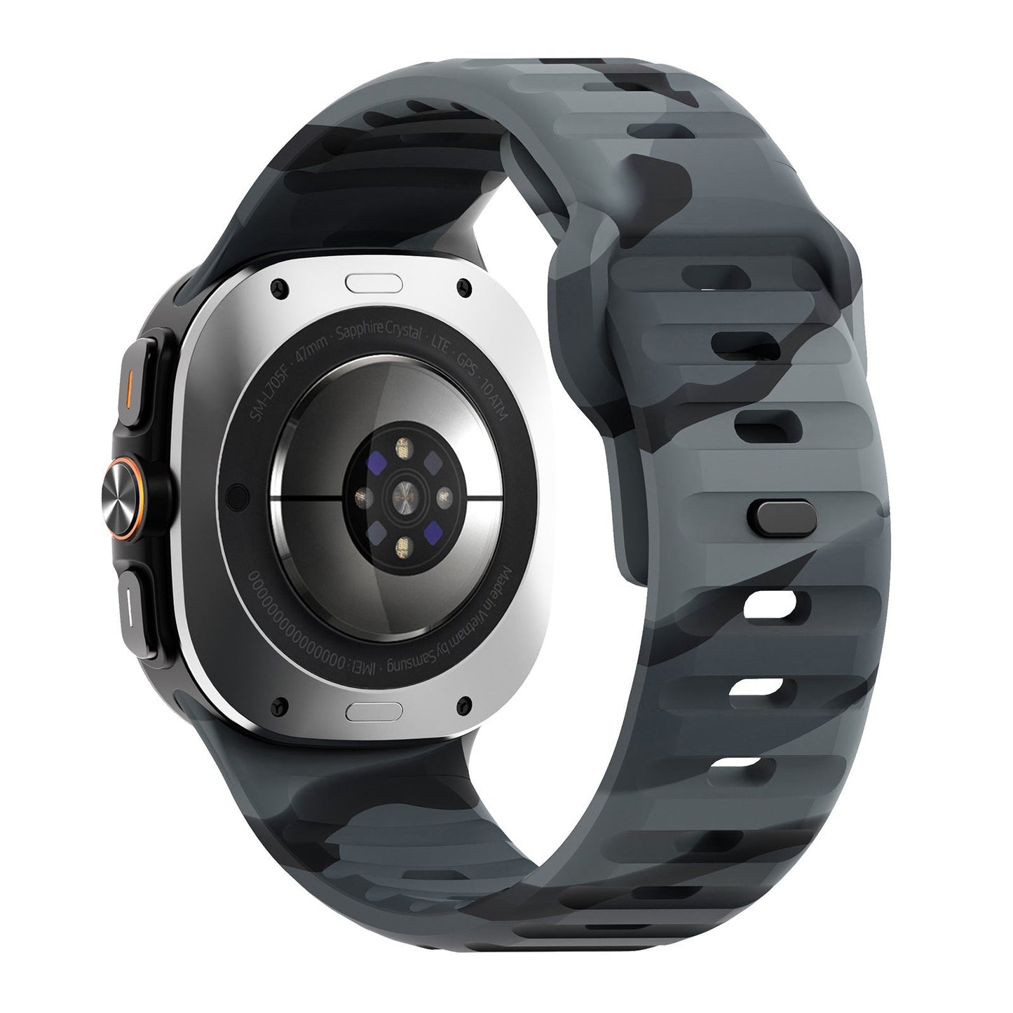 حزام سيليكون قابل للتطبيق على ساعة Ultra Wave Reverse Buckle مقاس 47 مم